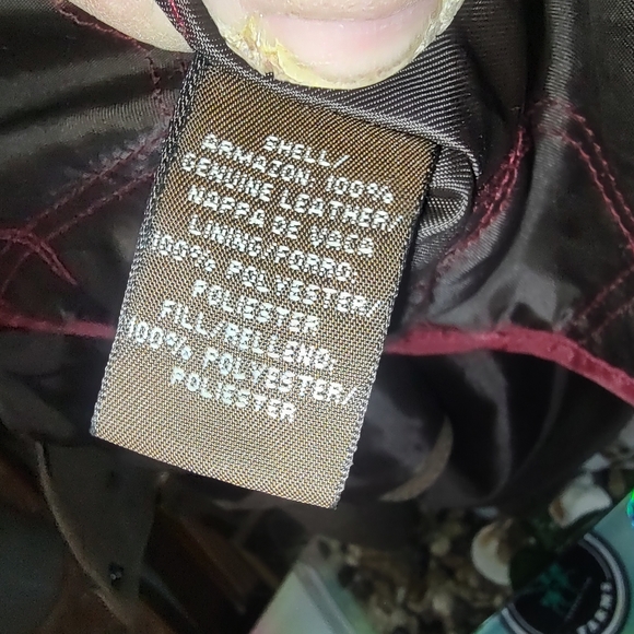 St. Johns Bay genuine leather jacket - Picture 3 of 9